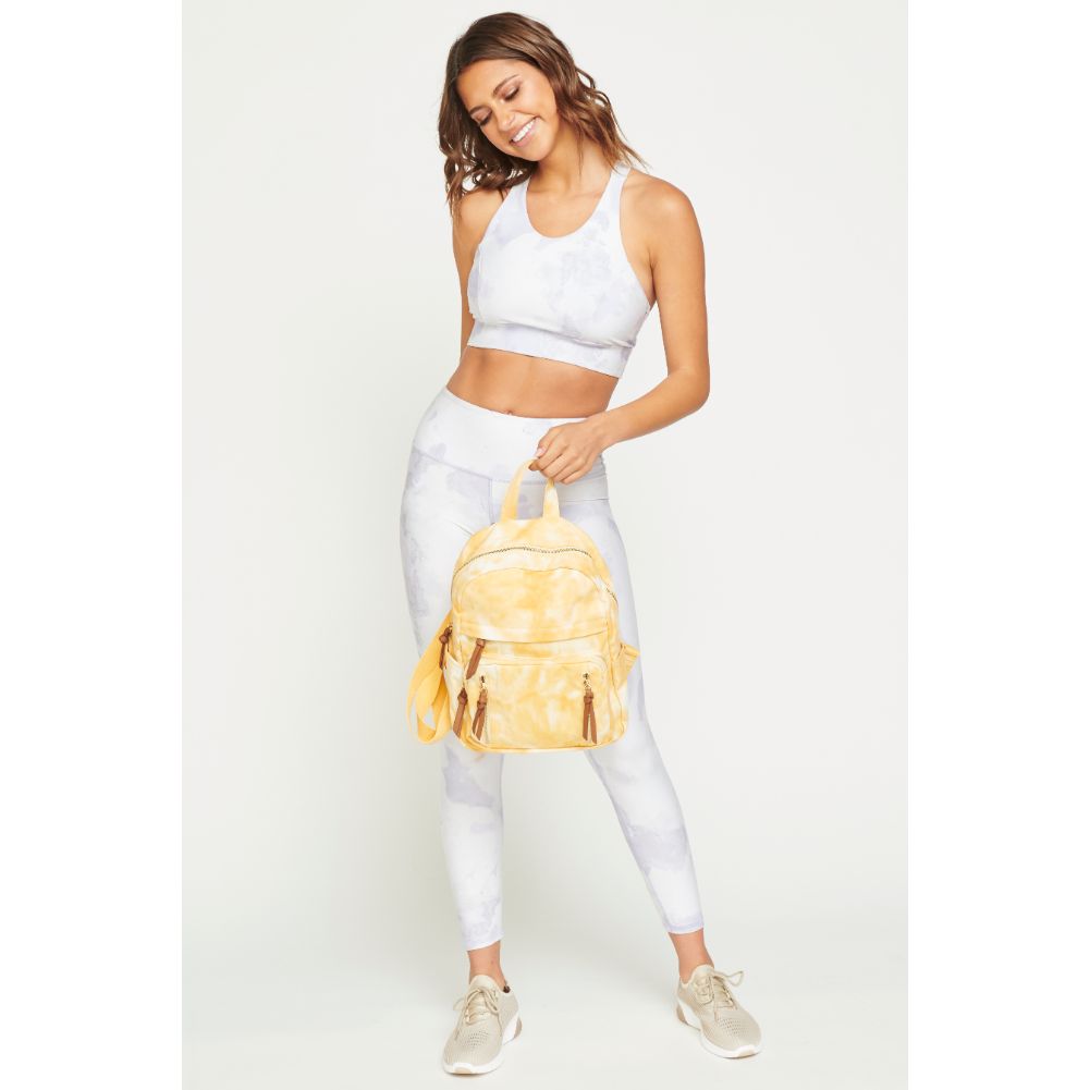 Woman wearing Yellow Urban Expressions Opal Backpack 840611180193 View 4 | Yellow