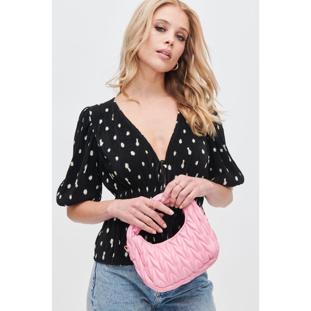 Woman wearing Cotton Candy Urban Expressions Persephone Crossbody 840611107008 View 1 | Cotton Candy