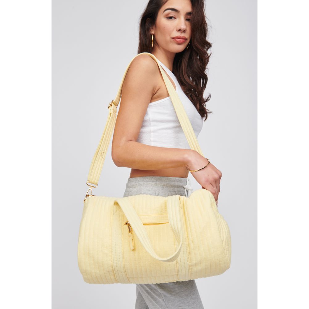 Woman wearing Buttercup Urban Expressions Terry Duffel 818209016001 View 1 | Buttercup