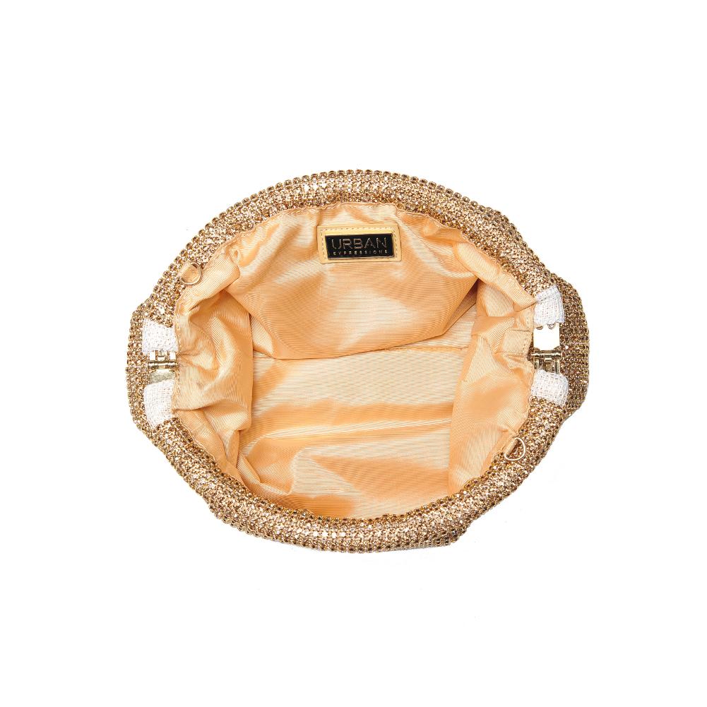 Product Image of Urban Expressions Mariah Evening Bag 840611129956 View 8 | Gold