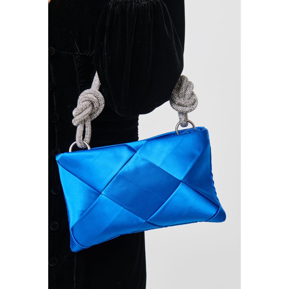 Woman wearing Blue Urban Expressions Valkyrie Evening Bag 840611104953 View 4 | Blue