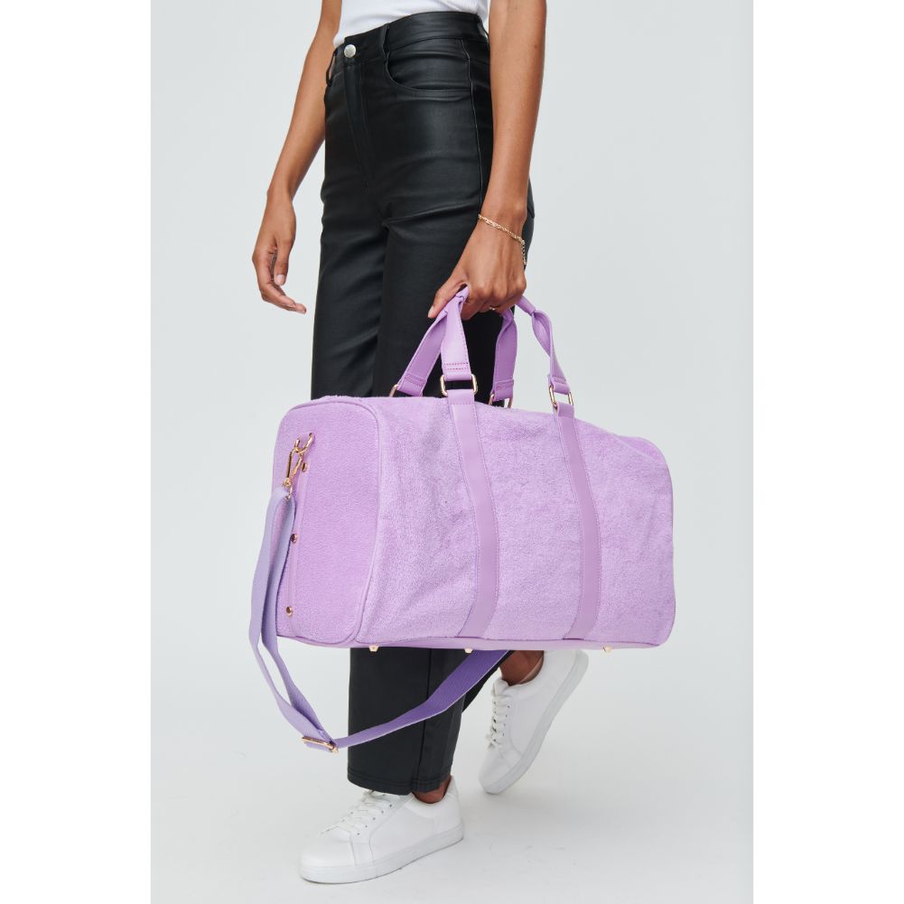 Woman wearing Lavender Urban Expressions Perrie Weekender 840611102232 View 4 | Lavender