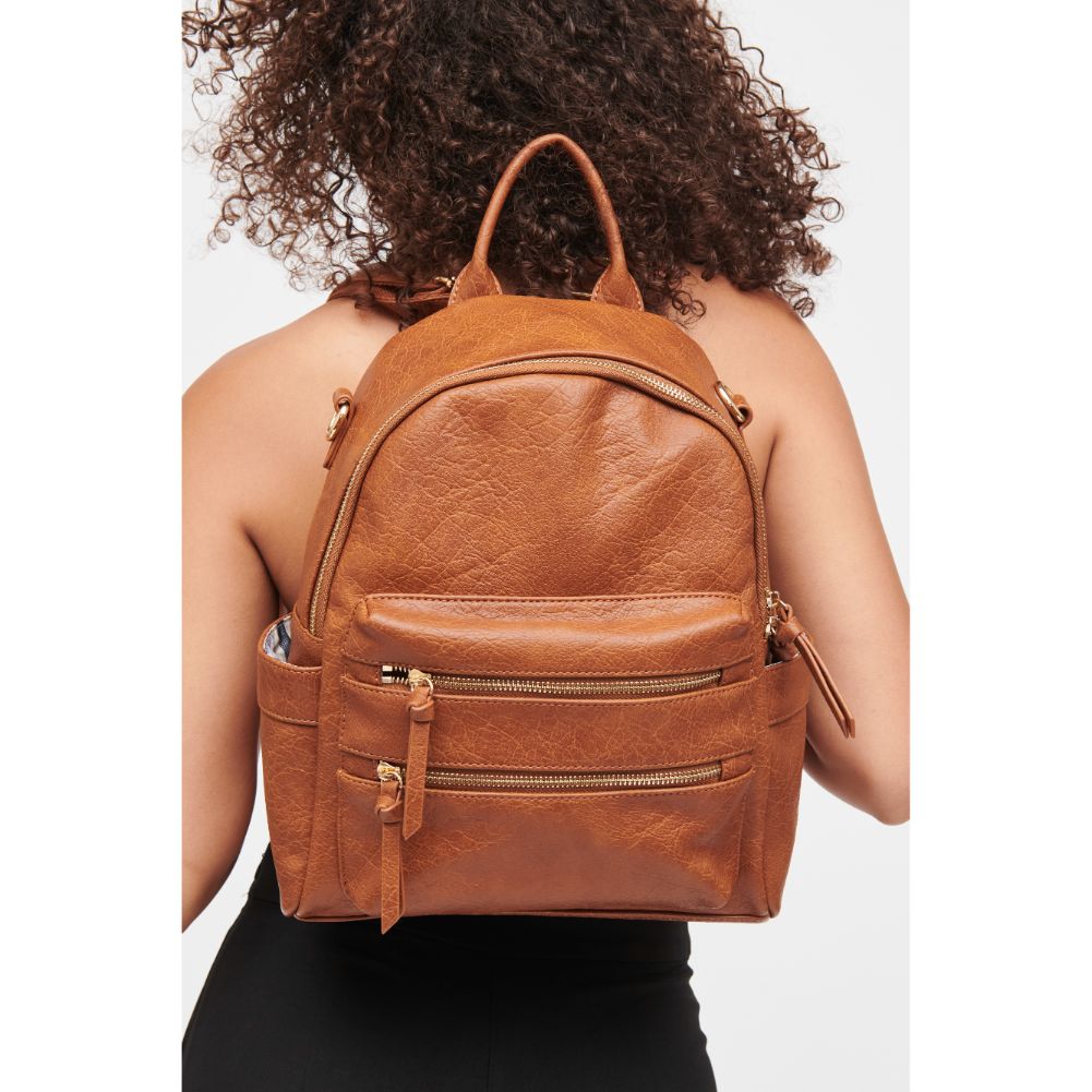 Woman wearing Whisky Urban Expressions Reva Backpack 840611185242 View 1 | Whisky