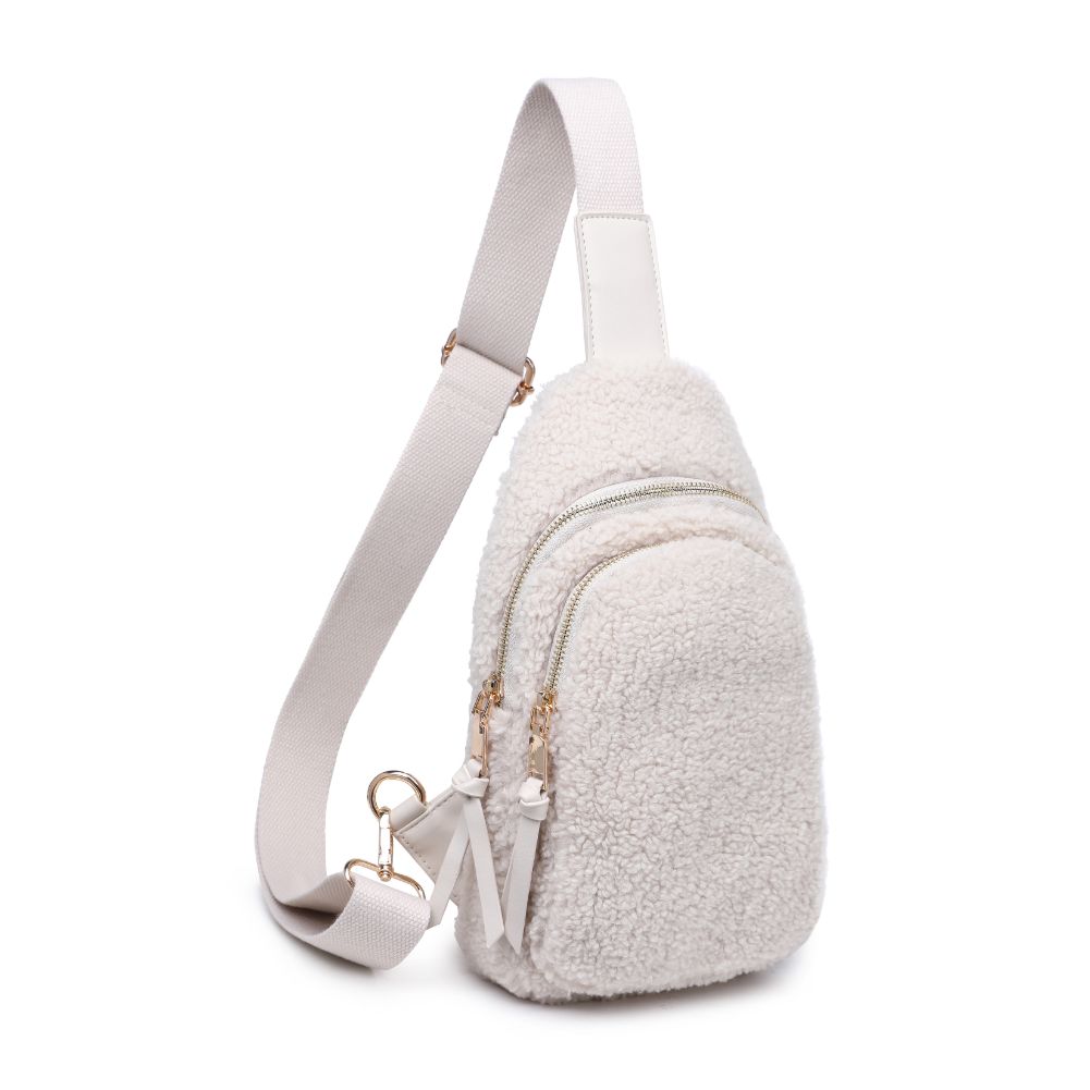 Product Image of Urban Expressions Ace - Sherpa Sling Backpack 840611120519 View 6 | Ivory