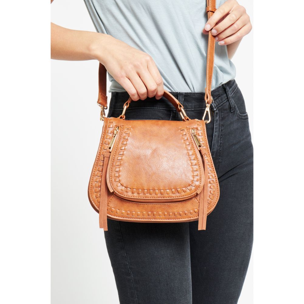 Woman wearing Tan Urban Expressions Khloe - Mini Crossbody 840611176585 View 2 | Tan