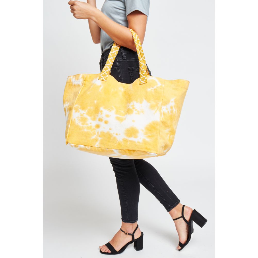 Woman wearing Yellow Urban Expressions Marbella Tote 840611178992 View 1 | Yellow