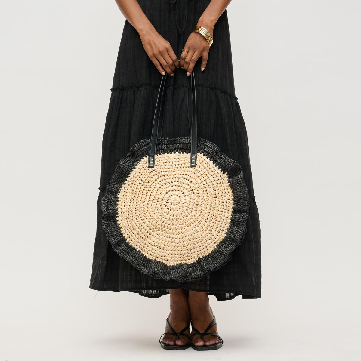 Woman wearing Natural Black Urban Expressions Indy Tote 840611156341 View 4 | Natural Black