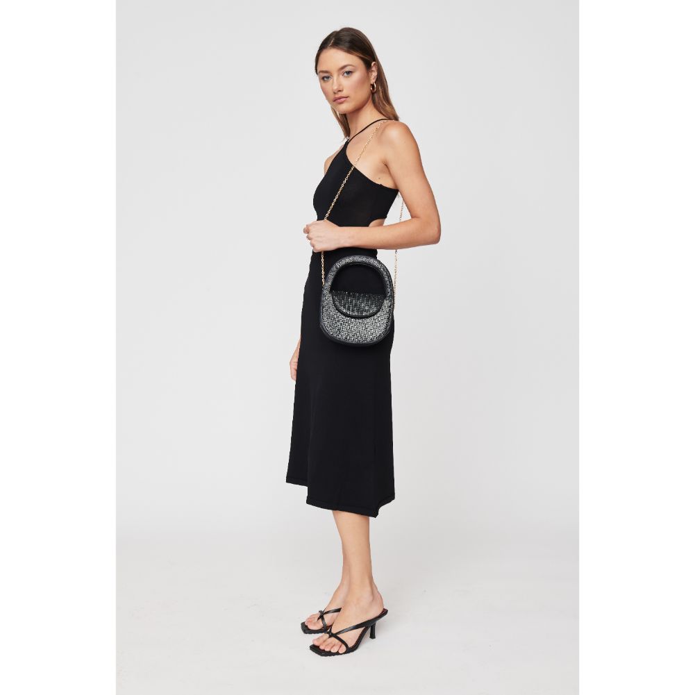 Woman wearing Black Urban Expressions Nebula Evening Bag 840611103192 View 4 | Black