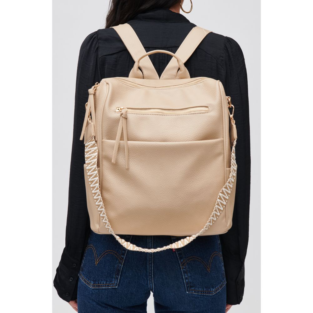 Woman wearing Natural Urban Expressions Oakley Backpack 840611109194 View 2 | Natural