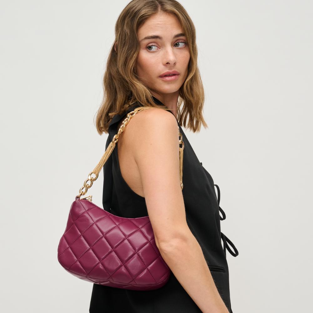 Woman wearing Merlot Urban Expressions Eve Crossbody 840611132499 View 2 | Merlot