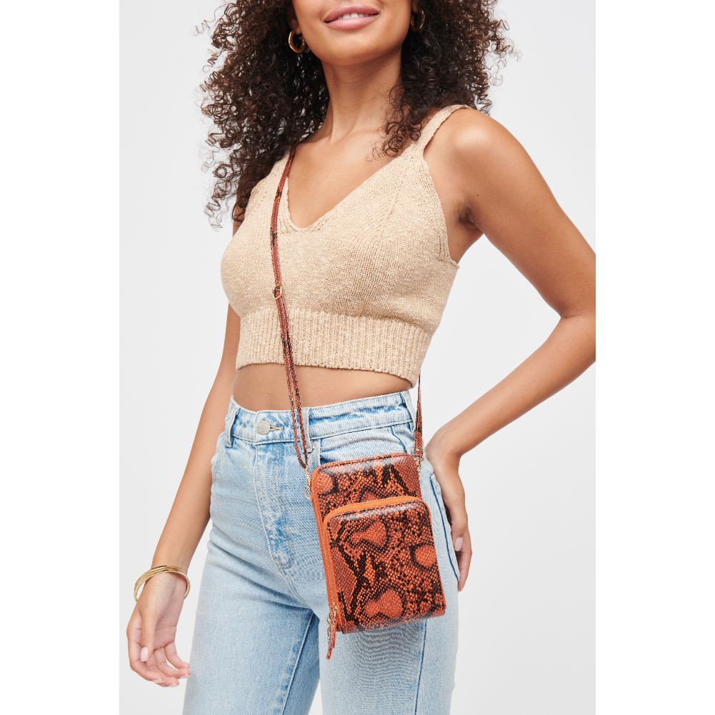 Woman wearing Orange Urban Expressions Jorgie Crossbody 840611182661 View 1 | Orange