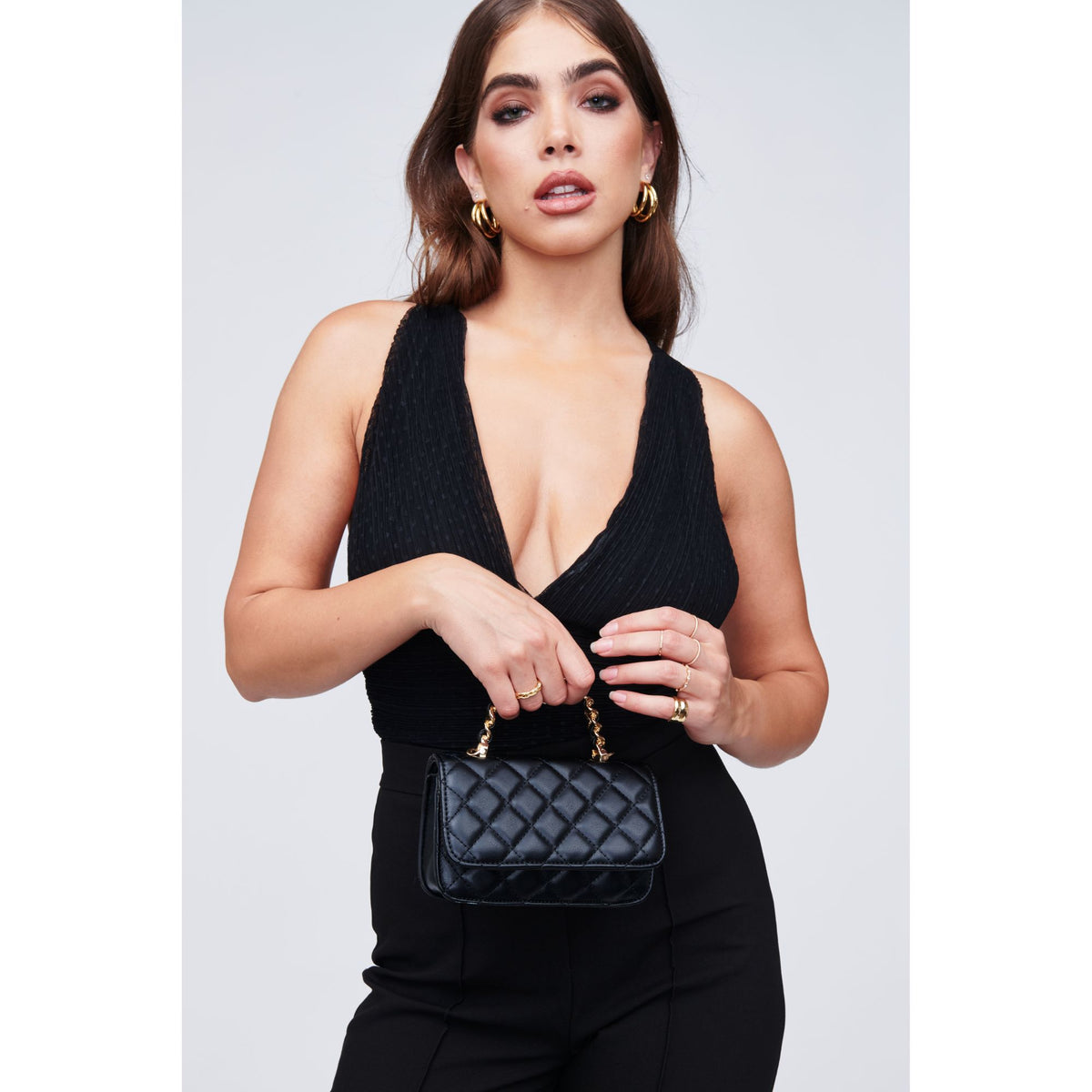 Woman wearing Black Urban Expressions Zoya Mini Bag 818209010924 View 4 | Black