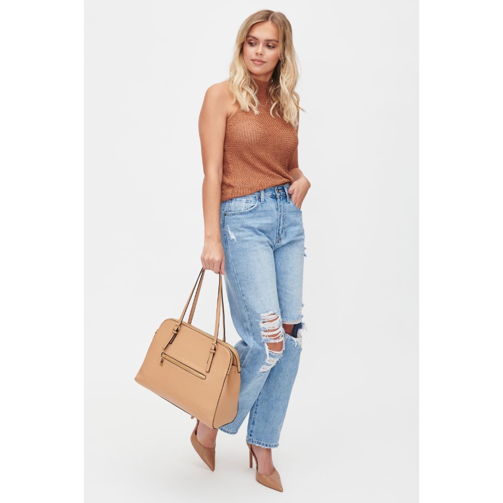 Woman wearing Natural Urban Expressions Laken Satchel 840611101396 View 4 | Natural