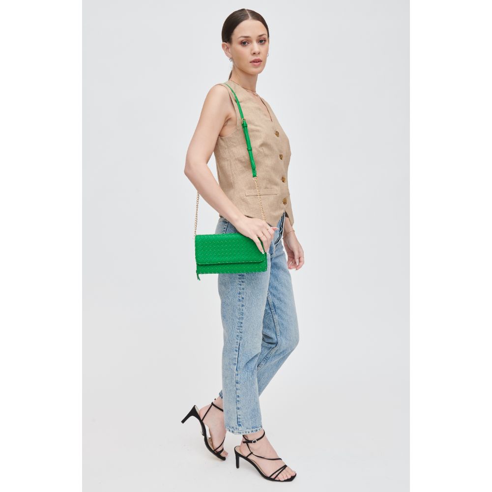 Woman wearing Classic Green Urban Expressions Wallis Crossbody 840611107541 View 2 | Classic Green