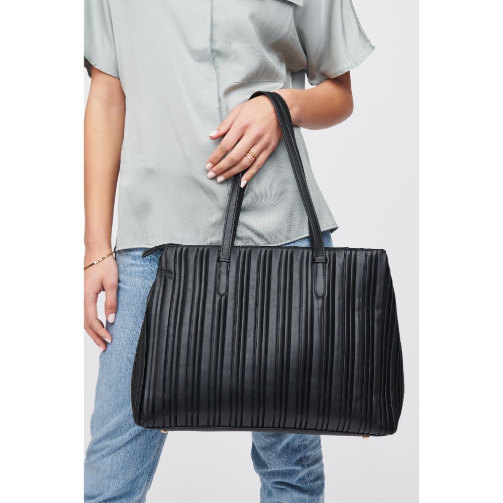 Woman wearing Black Urban Expressions Maura Tote 818209015950 View 4 | Black