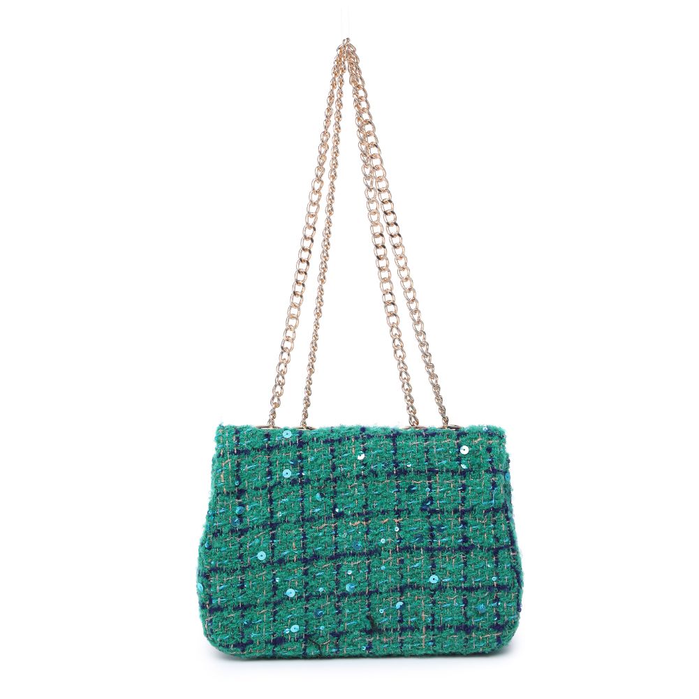 Product Image of Urban Expressions Camille Tweed Crossbody 840611103154 View 7 | Emerald