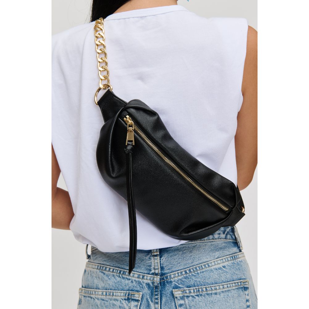 Woman wearing Black Urban Expressions Celine Belt Bag 840611113832 View 1 | Black