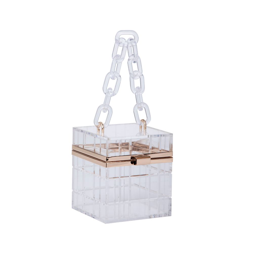 Product Image of Urban Expressions Kiari Evening Bag 840611177360 View 6 | Clear