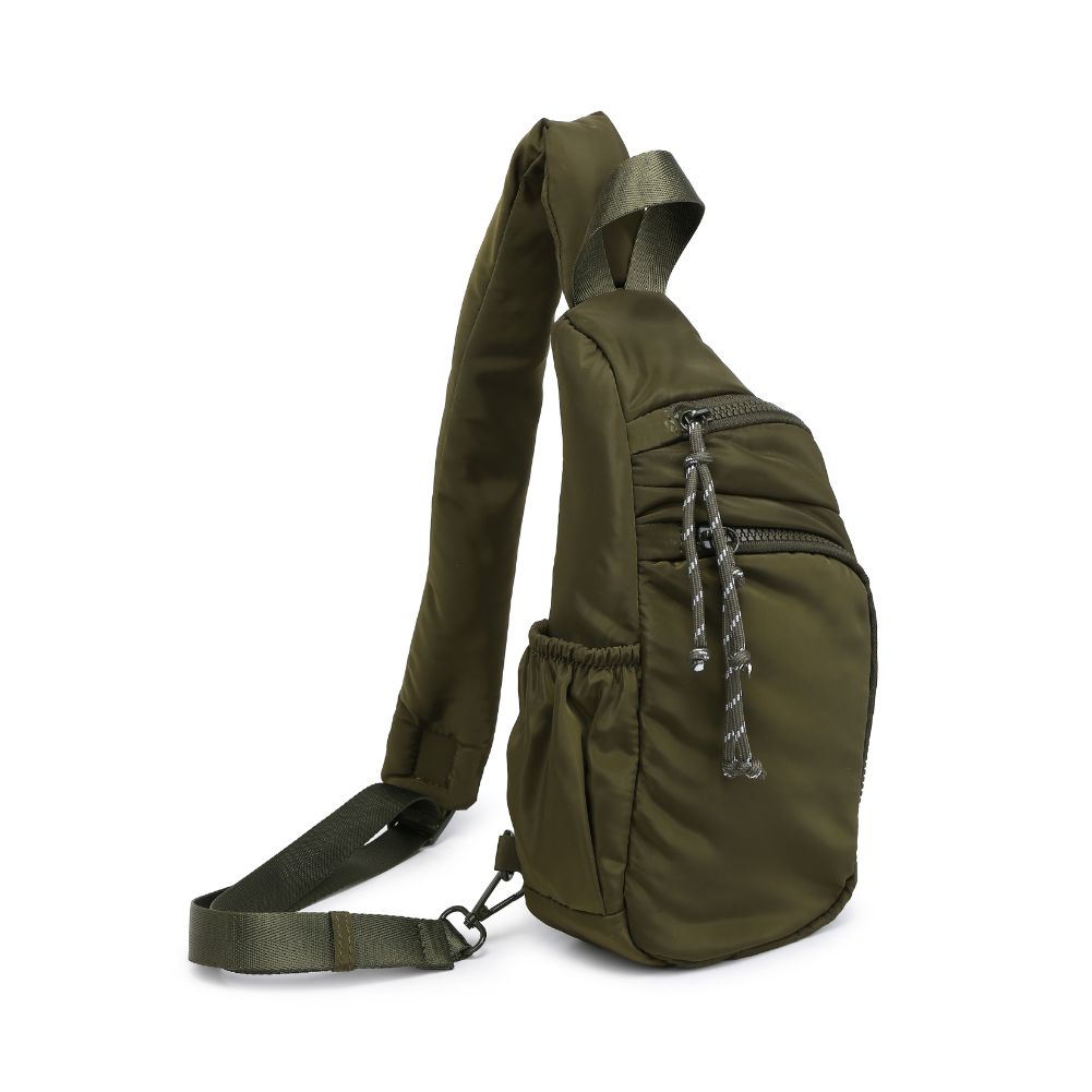 Product Image of Urban Expressions Parc Sling Backpack 840611114440 View 6 | Olive