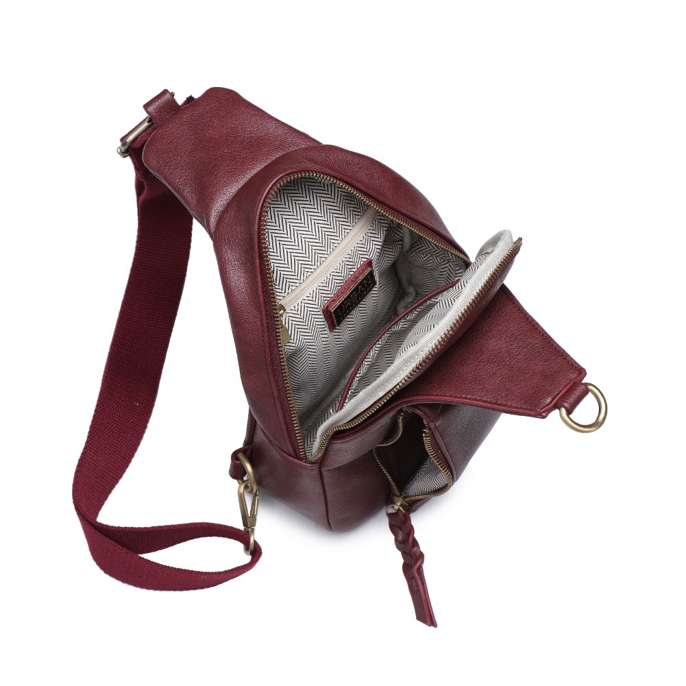 Product Image of Urban Expressions Wendall Sling Backpack 840611116611 View 8 | Wine