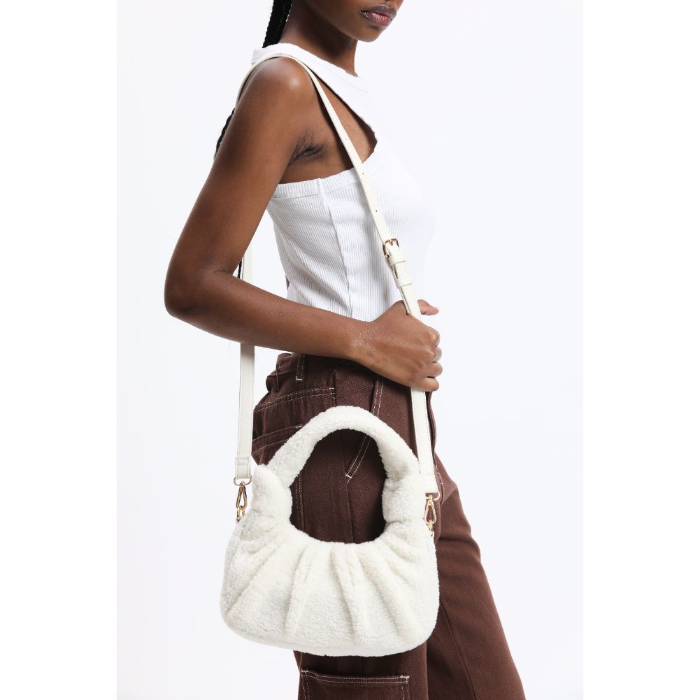 Woman wearing Ivory Urban Expressions Terri Crossbody 840611113771 View 3 | Ivory