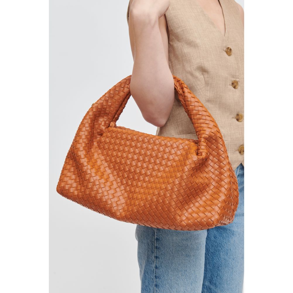 Woman wearing Tan Urban Expressions Trudie Shoulder Bag 840611107770 View 3 | Tan