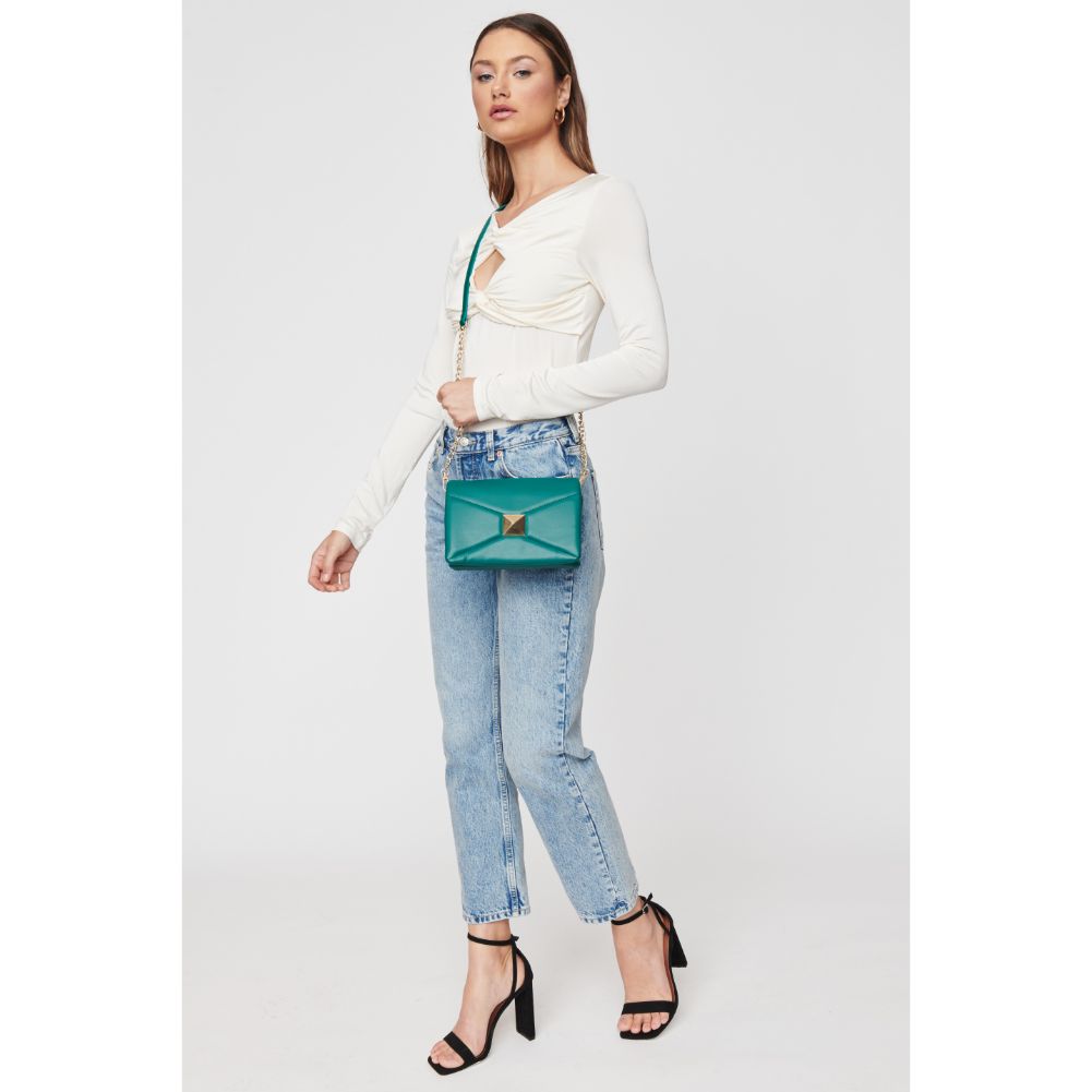 Woman wearing Emerald Urban Expressions Lesley Crossbody 840611102928 View 2 | Emerald