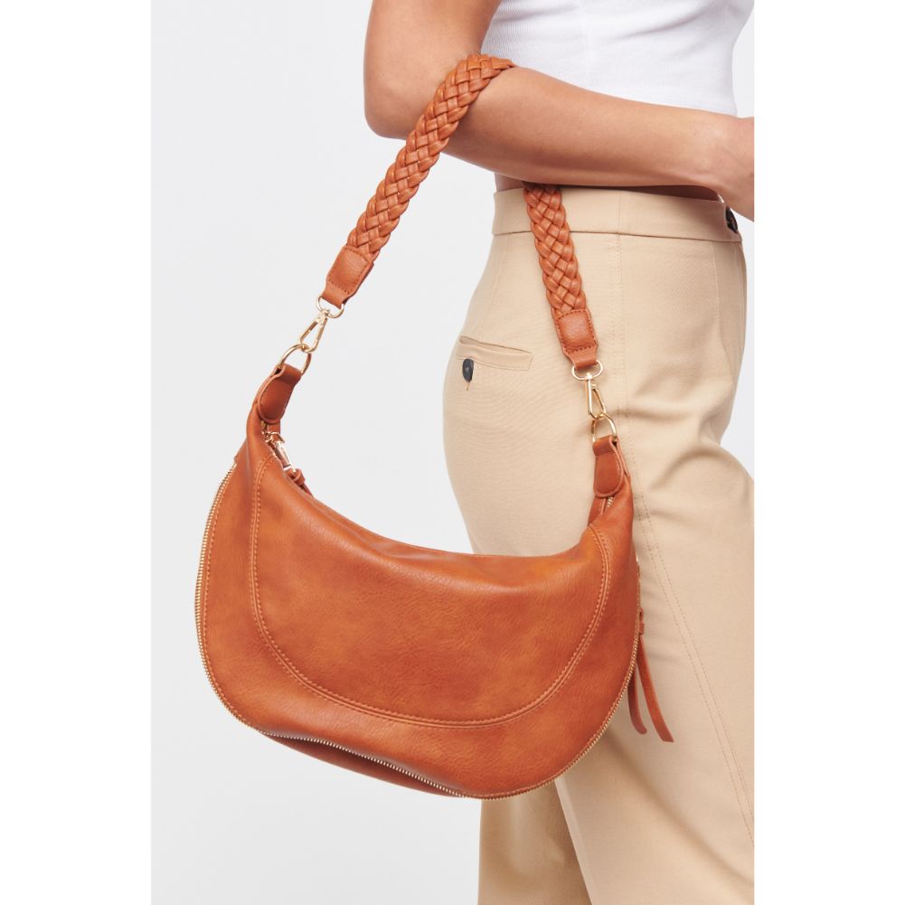 Woman wearing Tan Urban Expressions Virginia Crossbody 818209015226 View 1 | Tan