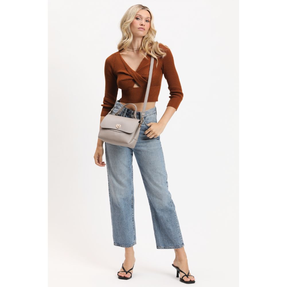 Woman wearing Stone Urban Expressions Tati Crossbody 840611114914 View 2 | Stone