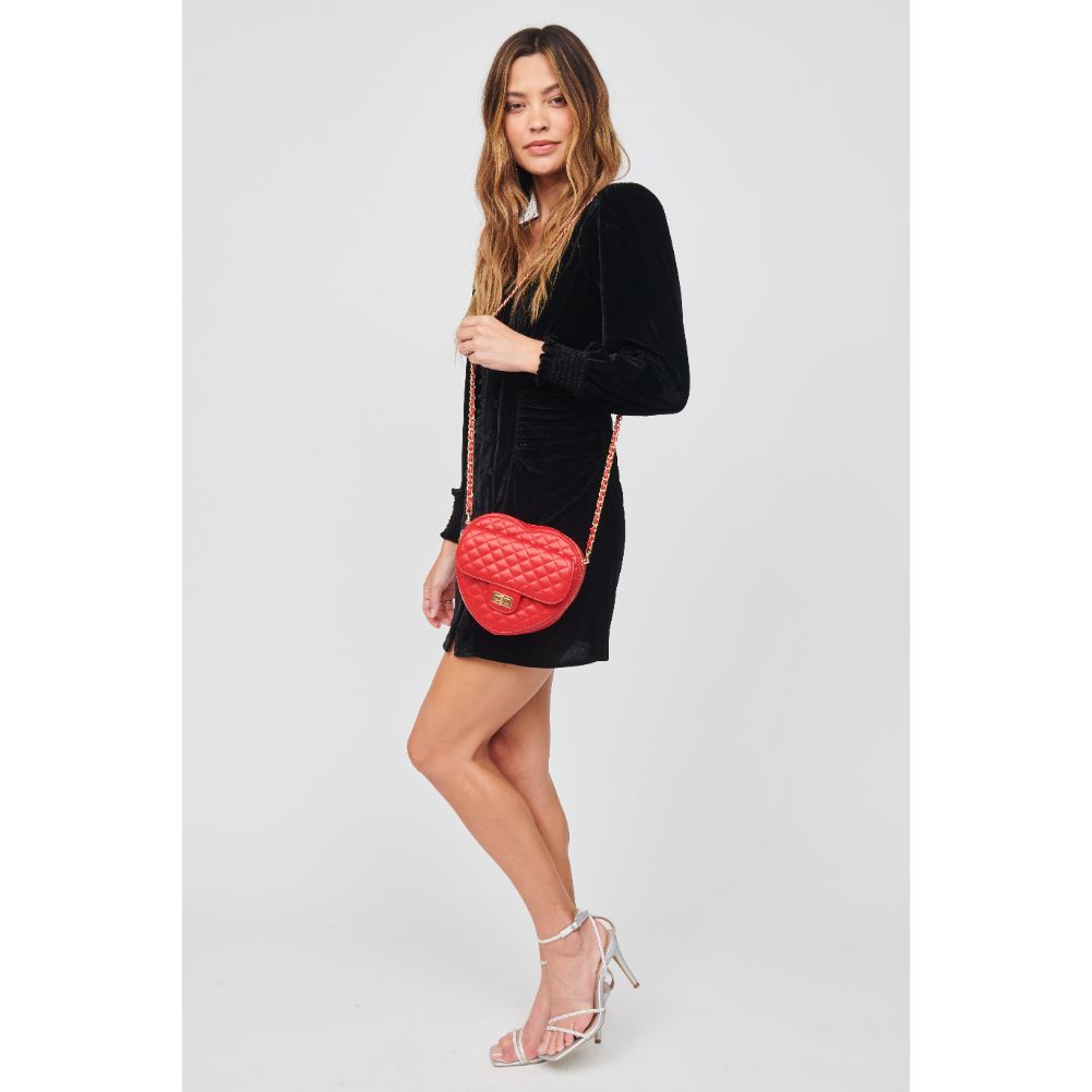 Woman wearing Red Urban Expressions Euphemia Crossbody 840611108579 View 2 | Red