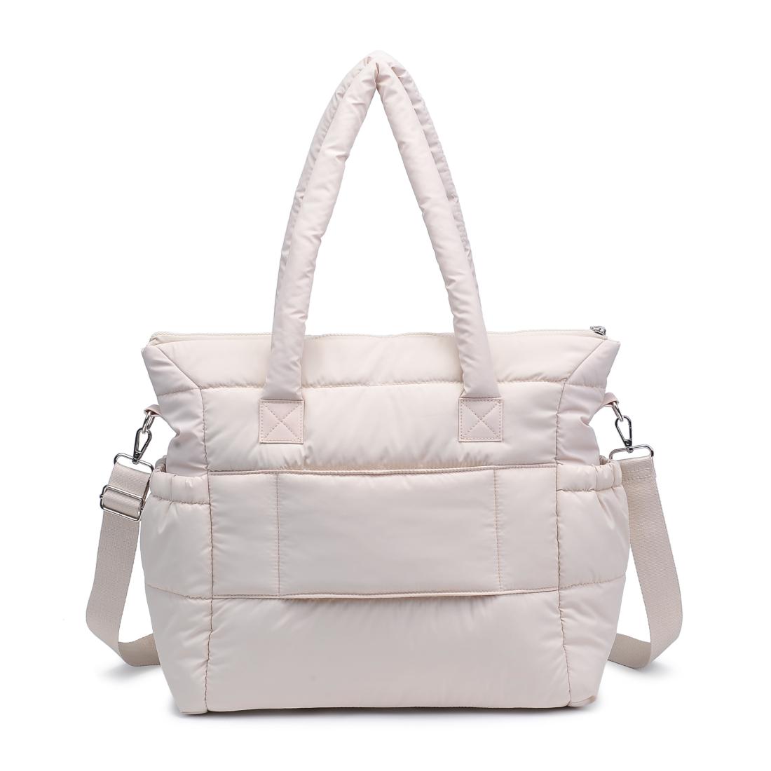 Product Image of Urban Expressions Jetsetter Tote 840611195081 View 7 | Cream