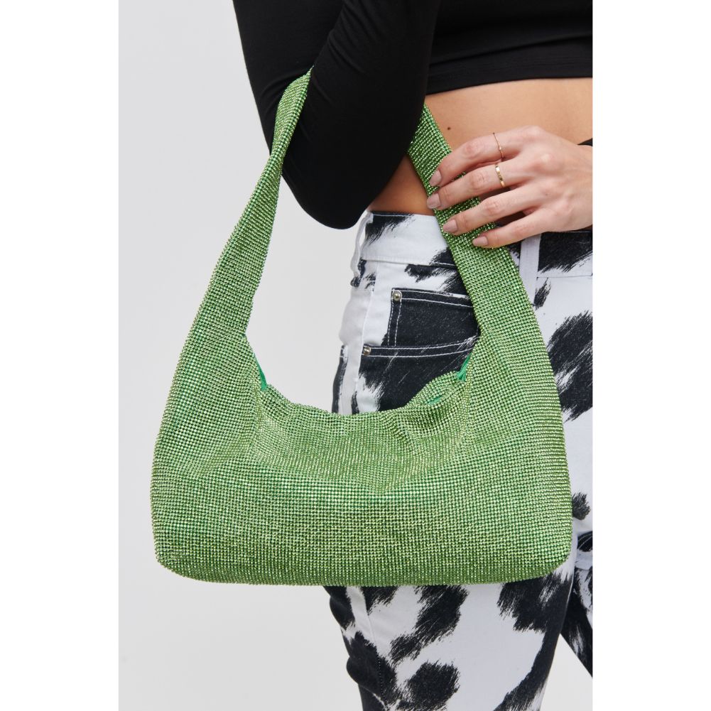 Woman wearing Green Urban Expressions Soraka Evening Bag 840611108425 View 4 | Green