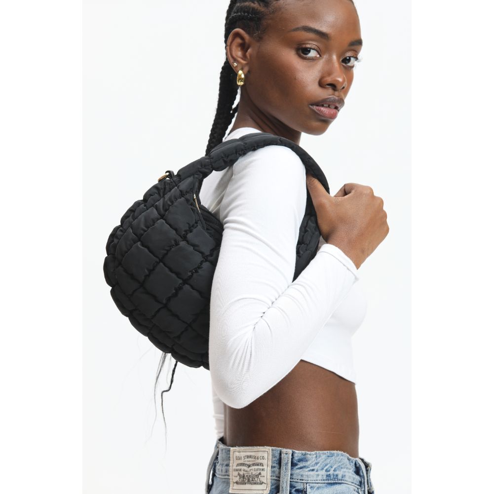 Woman wearing Black Urban Expressions Leo Crossbody 840611121127 View 3 | Black