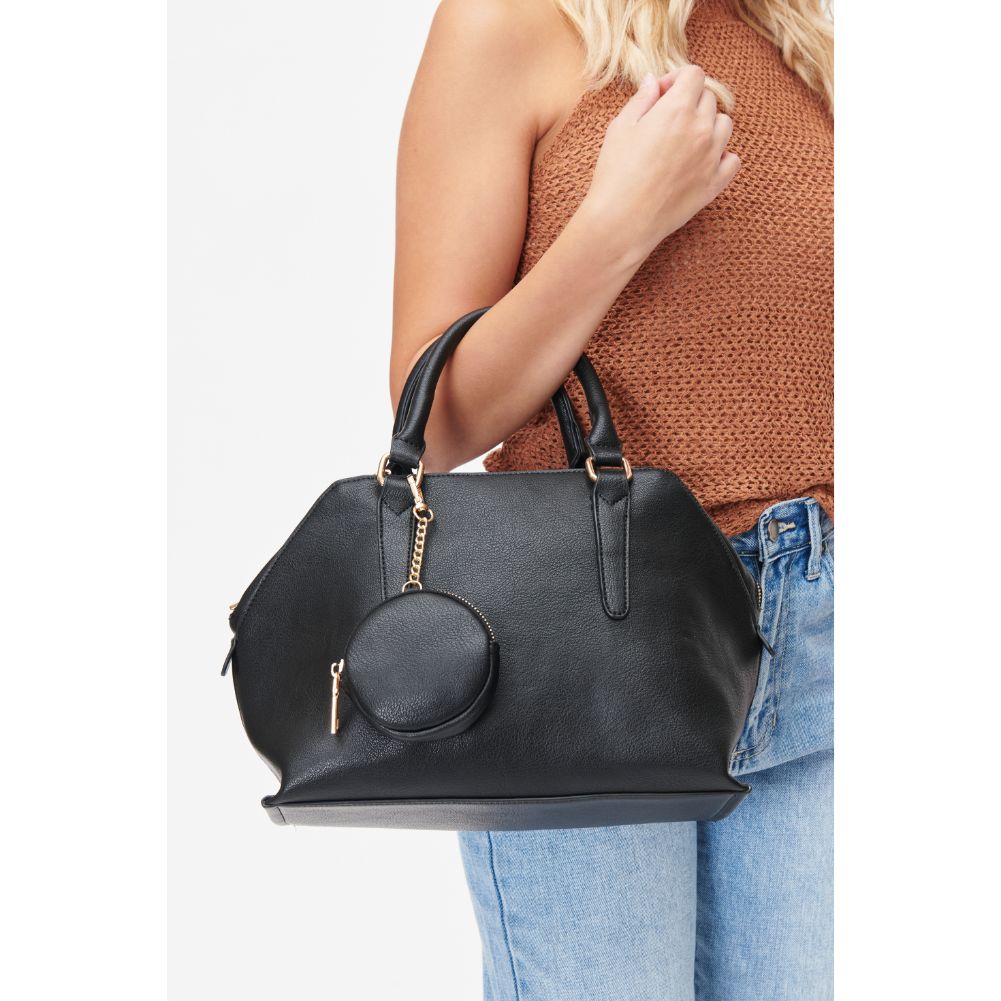 Woman wearing Black Urban Expressions Gillian Satchel 840611101341 View 1 | Black