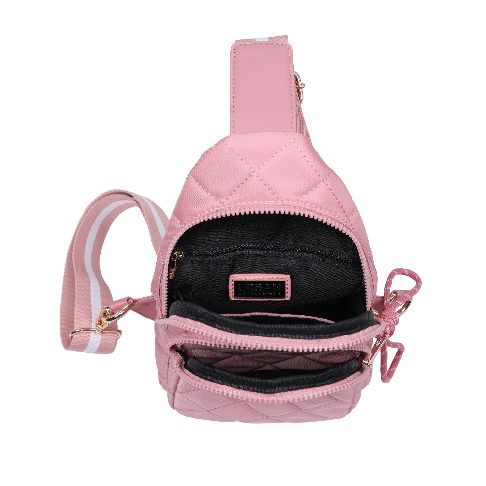 Product Image of Urban Expressions Ace - Quilted Nylon Sling Backpack 840611101709 View 8 | Pastel Pink
