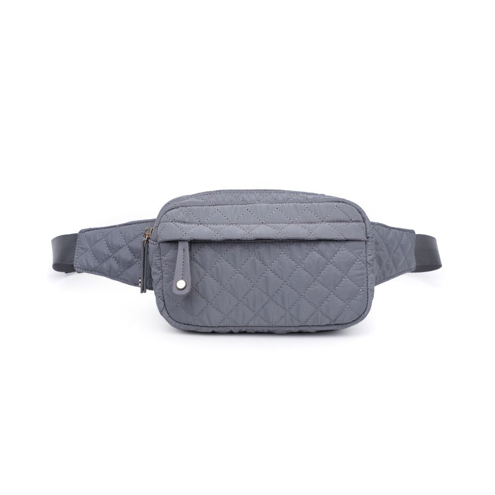 Product Image of Urban Expressions Teo - Quilted Nylon Belt Bag 840611114761 View 5 | Carbon