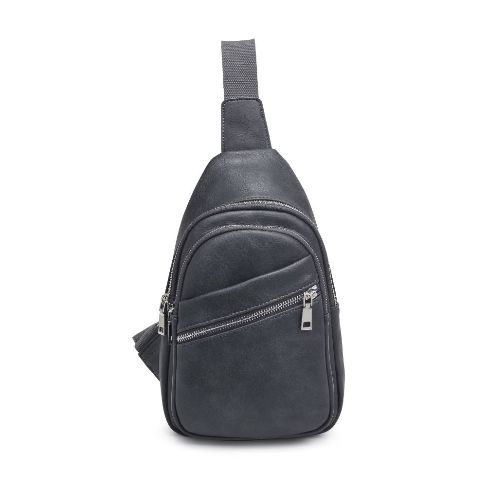 Product Image of Urban Expressions Zephyr Sling Backpack 840611109668 View 5 | Charcoal