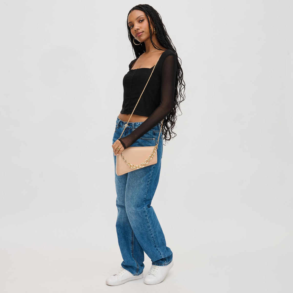 Woman wearing Natural Urban Expressions Marla Crossbody 840611192370 View 2 | Natural