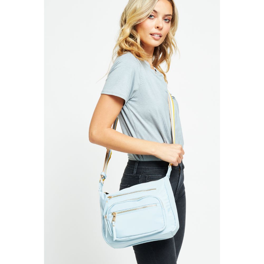 Woman wearing Aqua Urban Expressions Mason Messenger 840611180711 View 1 | Aqua