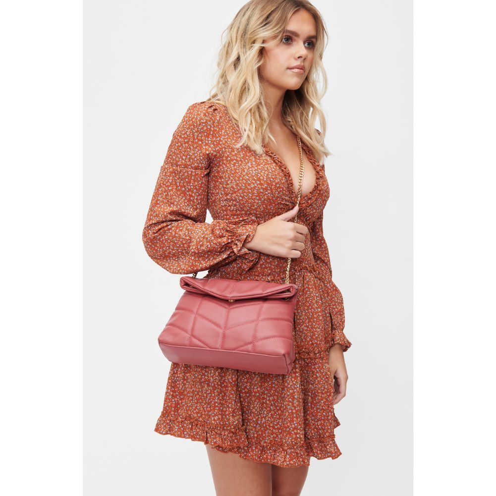 Woman wearing Blush Urban Expressions Delfina Crossbody 818209011679 View 2 | Blush