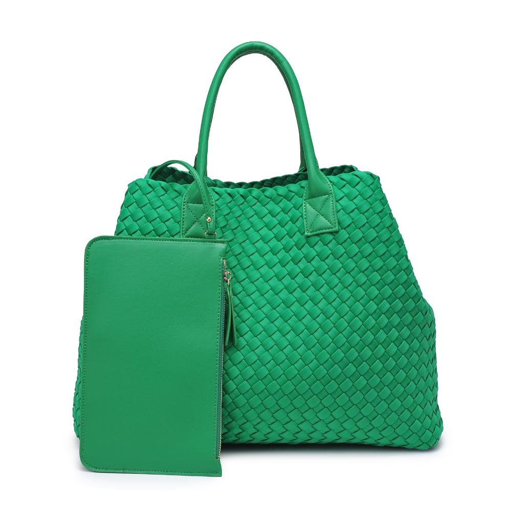 Product Image of Urban Expressions Ithaca - Woven Neoprene Tote 840611107862 View 5 | Kelly Green