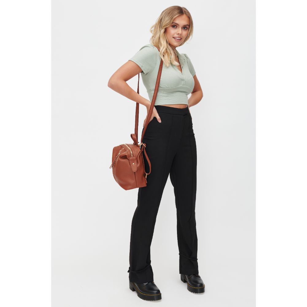 Woman wearing Cognac Urban Expressions Petit - Kenzie Backpack 840611101181 View 4 | Cognac