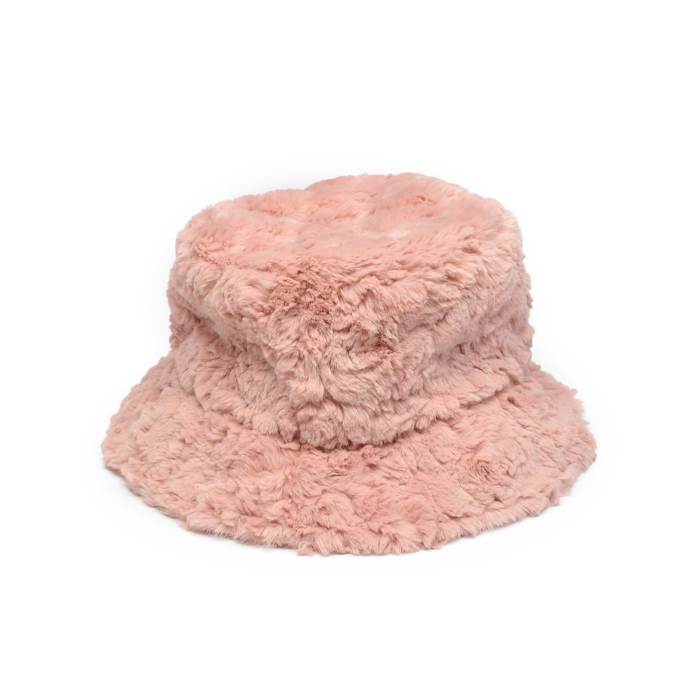 Product Image of Urban Expressions Faux Fur Bucket Hat Bucket Hat 818209014632 View 5 | Blush