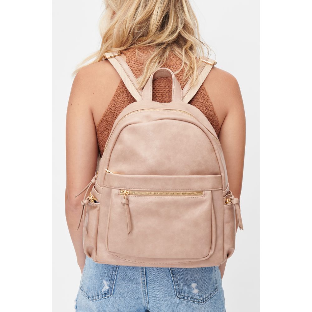 Woman wearing Natural Urban Expressions Scarlett Backpack 818209010719 View 1 | Natural