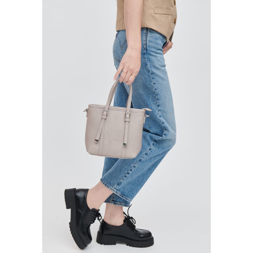 Woman wearing Grey Urban Expressions Xayah Crossbody 840611105530 View 2 | Grey