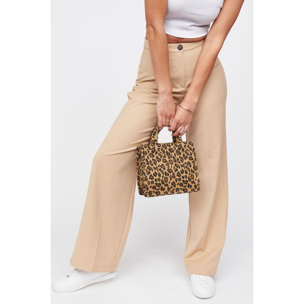 Woman wearing Leopard Urban Expressions Vivienne Mini Tote 840611101723 View 2 | Leopard