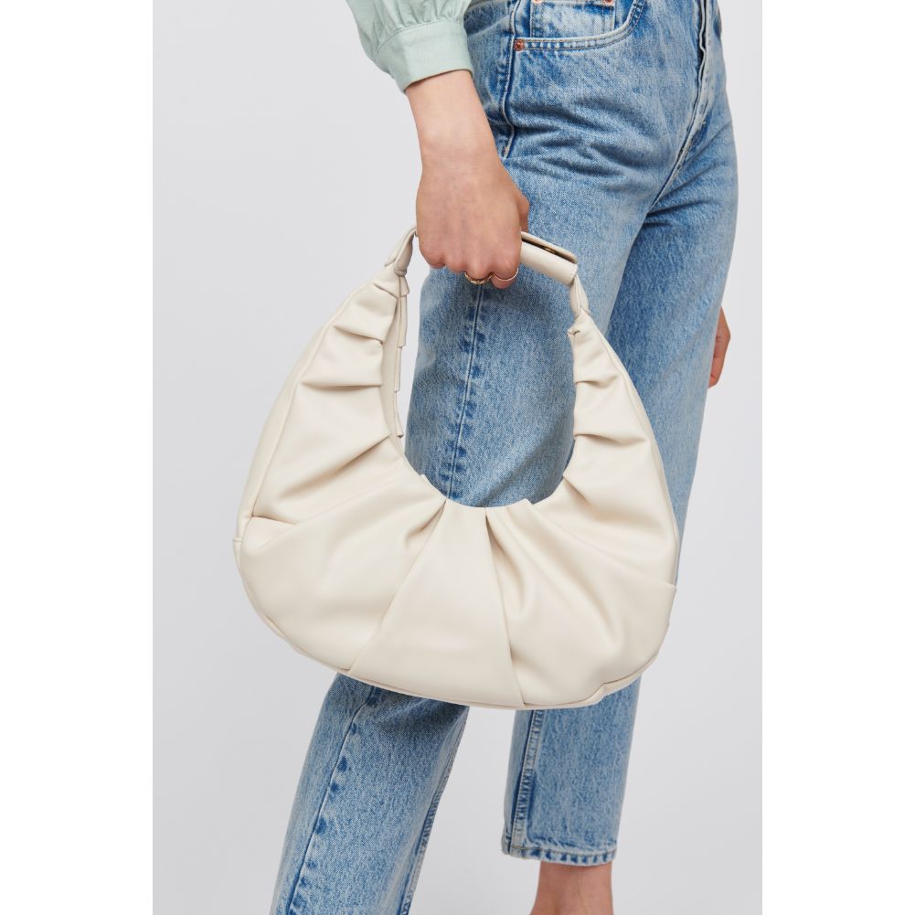 Woman wearing Ivory Urban Expressions Yvette Shoulder Bag 840611100337 View 2 | Ivory