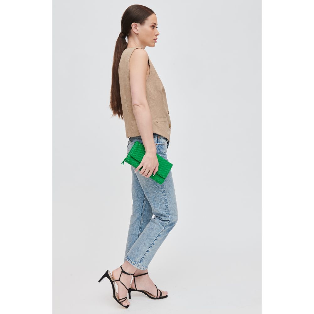 Woman wearing Classic Green Urban Expressions Wallis Crossbody 840611107541 View 3 | Classic Green