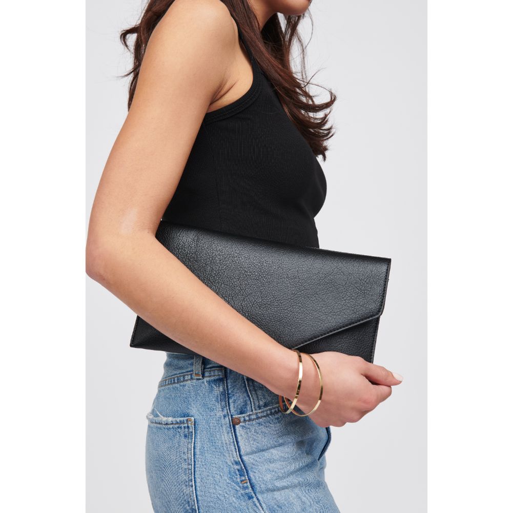 Woman wearing Black Urban Expressions Izzy Clutch 840611100207 View 4 | Black