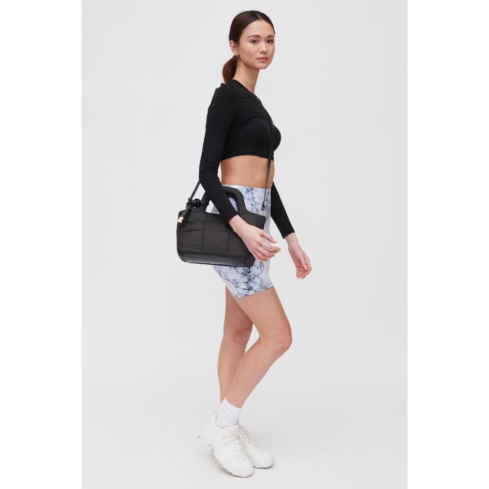 Woman wearing Black Urban Expressions Quimby Crossbody 840611122155 View 4 | Black